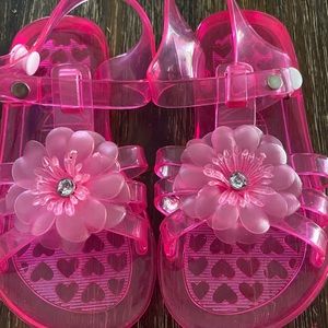 Pink Jelly flower sandals